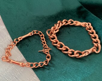 Matching Handmade Copper Matching Bracelets  - Copper Jewelry Ideas - Copper Healing Bracelet - Bracelet Cuivre