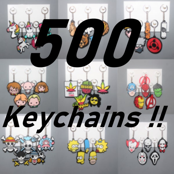 500 Pack Keychains Figure 3d Printer stl file (Google Drive Download)