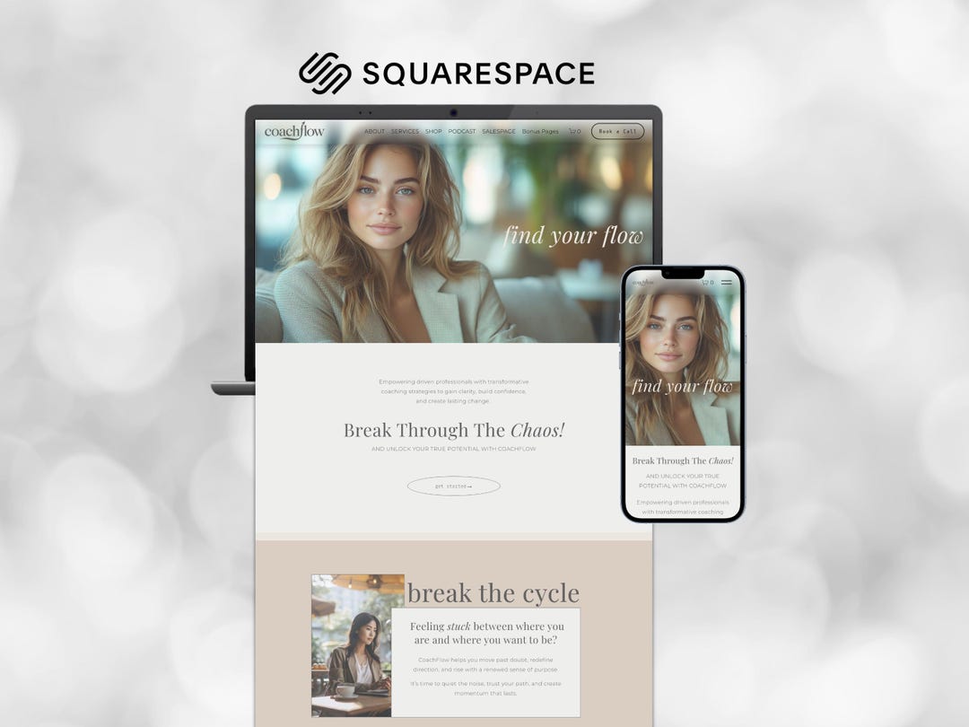 Squarespace Website Template | Luxury Business Design for Coaches ...