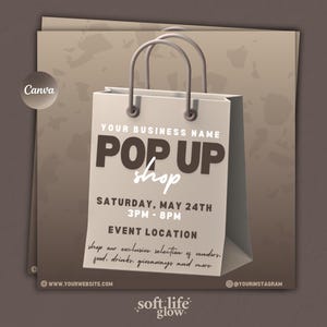 Pop-up shopflyer, sjabloonontwerp doe-het-flyer, nu winkelen flyer, slok en shop flyer, evenementflyer, social media-flyer, boetiekflyer