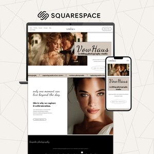 Squarespace 7.1 Photography Website Template | Luxury Modern Wedding Photographer Portfolio