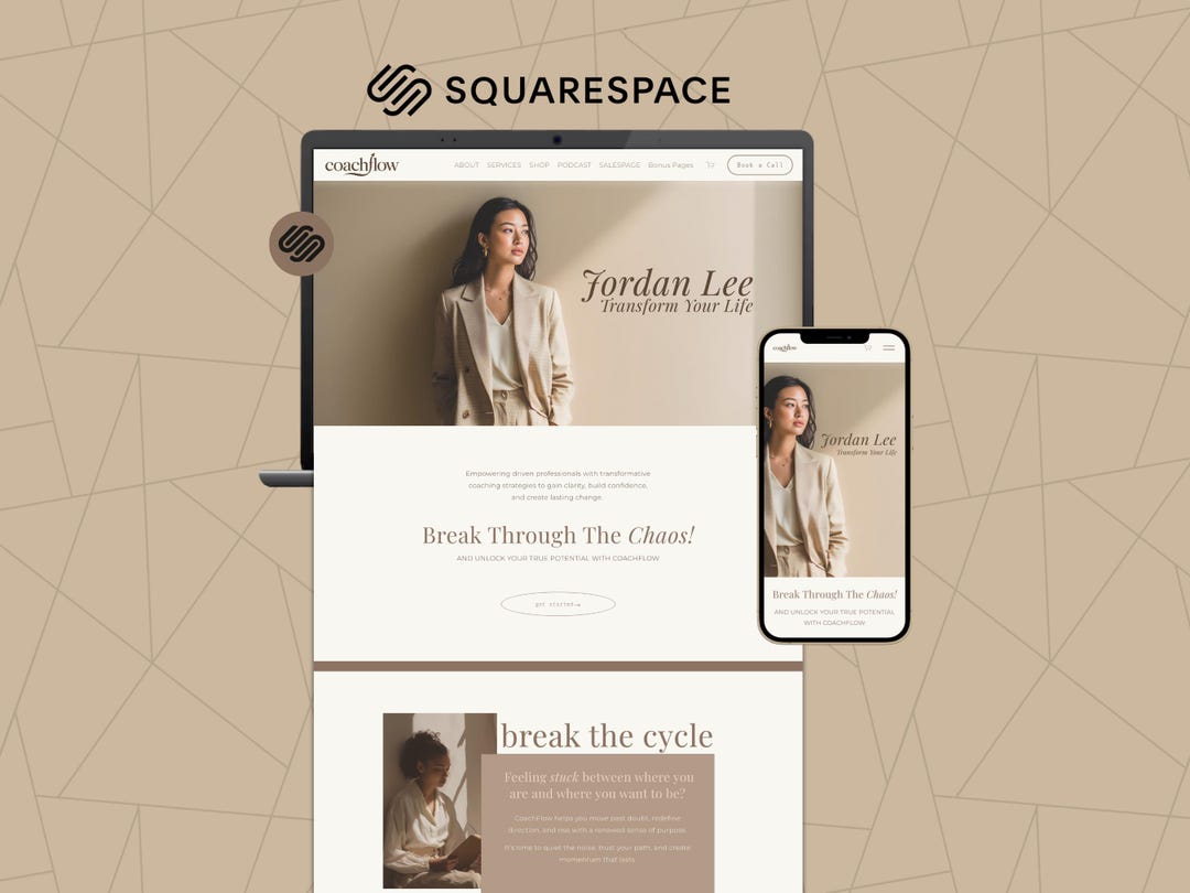 Squarespace Website Template | Luxury Business Design for Coaches ...