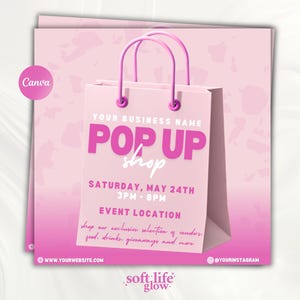 Flyer voor doe-het-zelfwinkel, kant-en-klare sjabloon, flyer voor sociale media, Instagram-flyer, bewerkbare flyer, flyer voor slokjes en winkelen, pop-upshop
