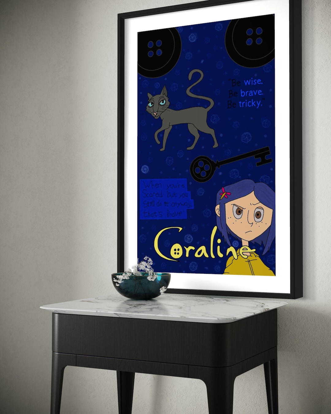 Coraline Print / Digital Art / Wall Hanging / Printable Art / Coraline ...