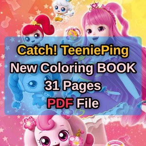 Teenieping Coloring Book PDF, 31 Fun Printable Pages for Toddlers, Kids Coloring Activity, Instant Download