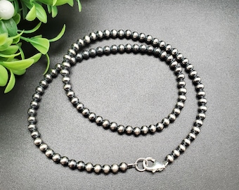 スターリングシルバー 南西部スタイル ナバホパールビーズ 7mm