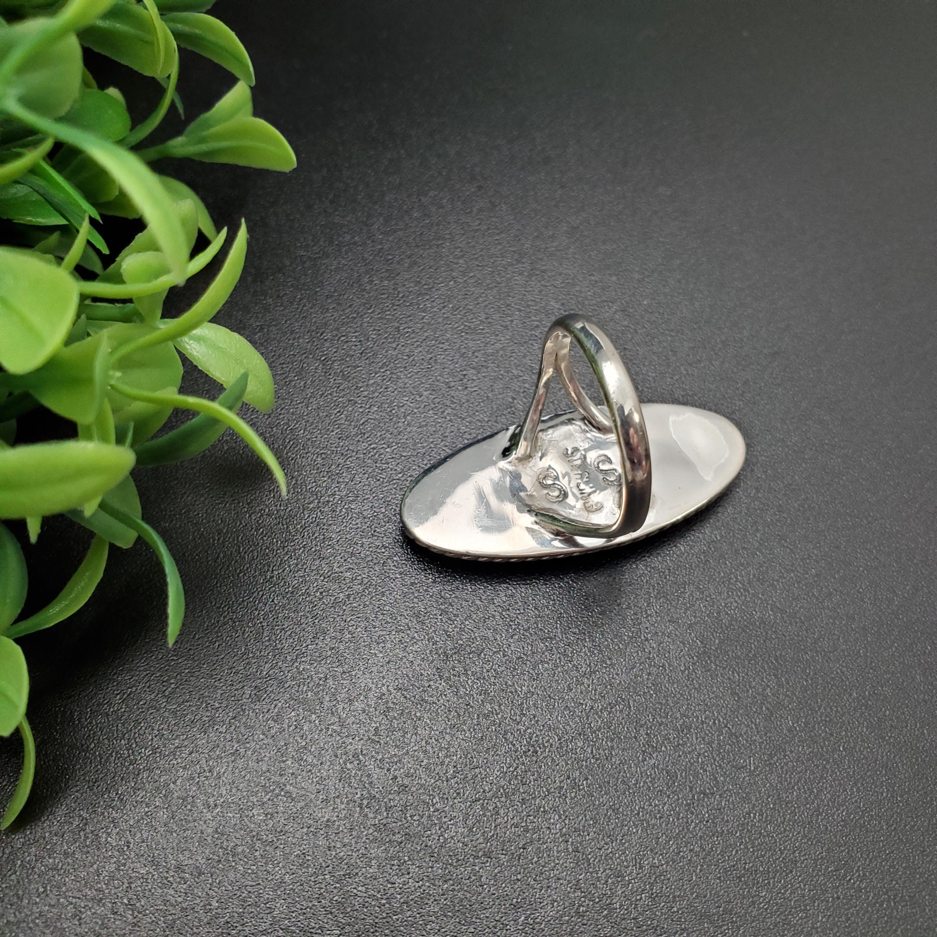 GG-062 | Silver Inlay Ring | Pattern Inlay Southwest Ring | Sterling ...