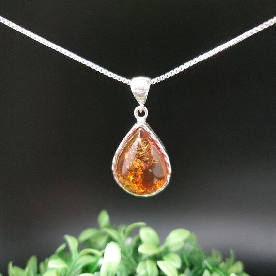 Ciondolo In Ambra Baltica Naturale, Collana In Ambra - Foto 6