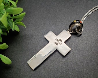 QQ-216 | Unique Inlay Galaxy Cross Necklace Pendant Option With