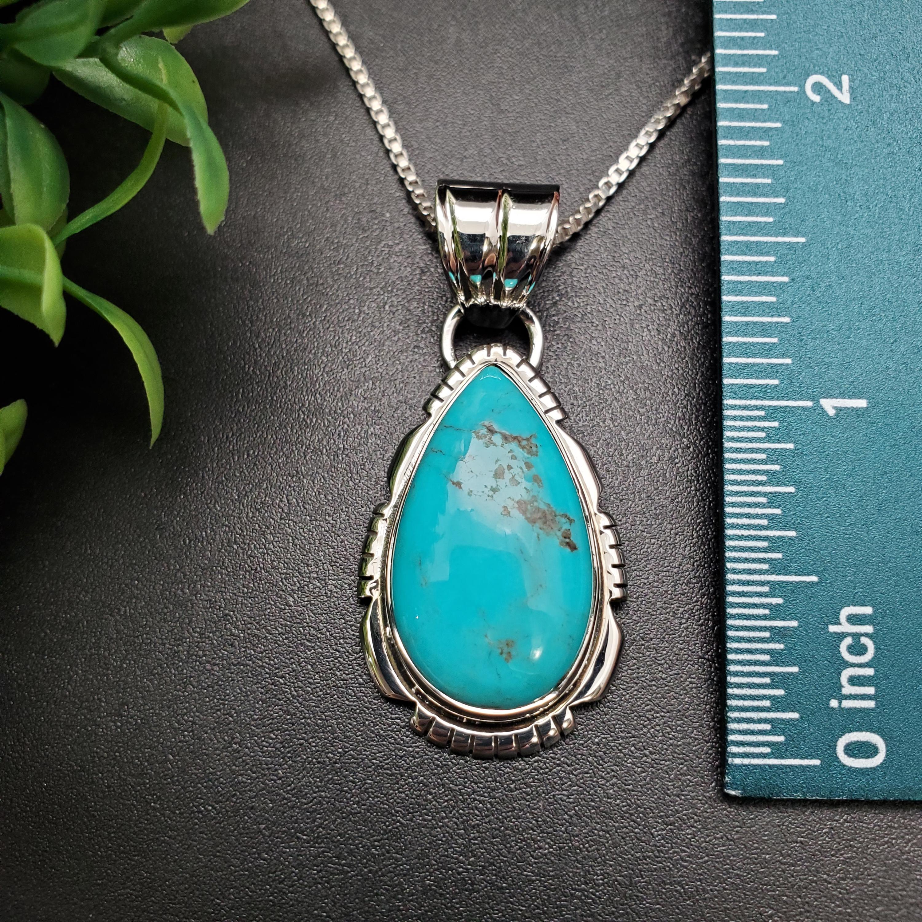 FFD #972 | Natural Kingman Turquoise Necklace Pendant With Option
