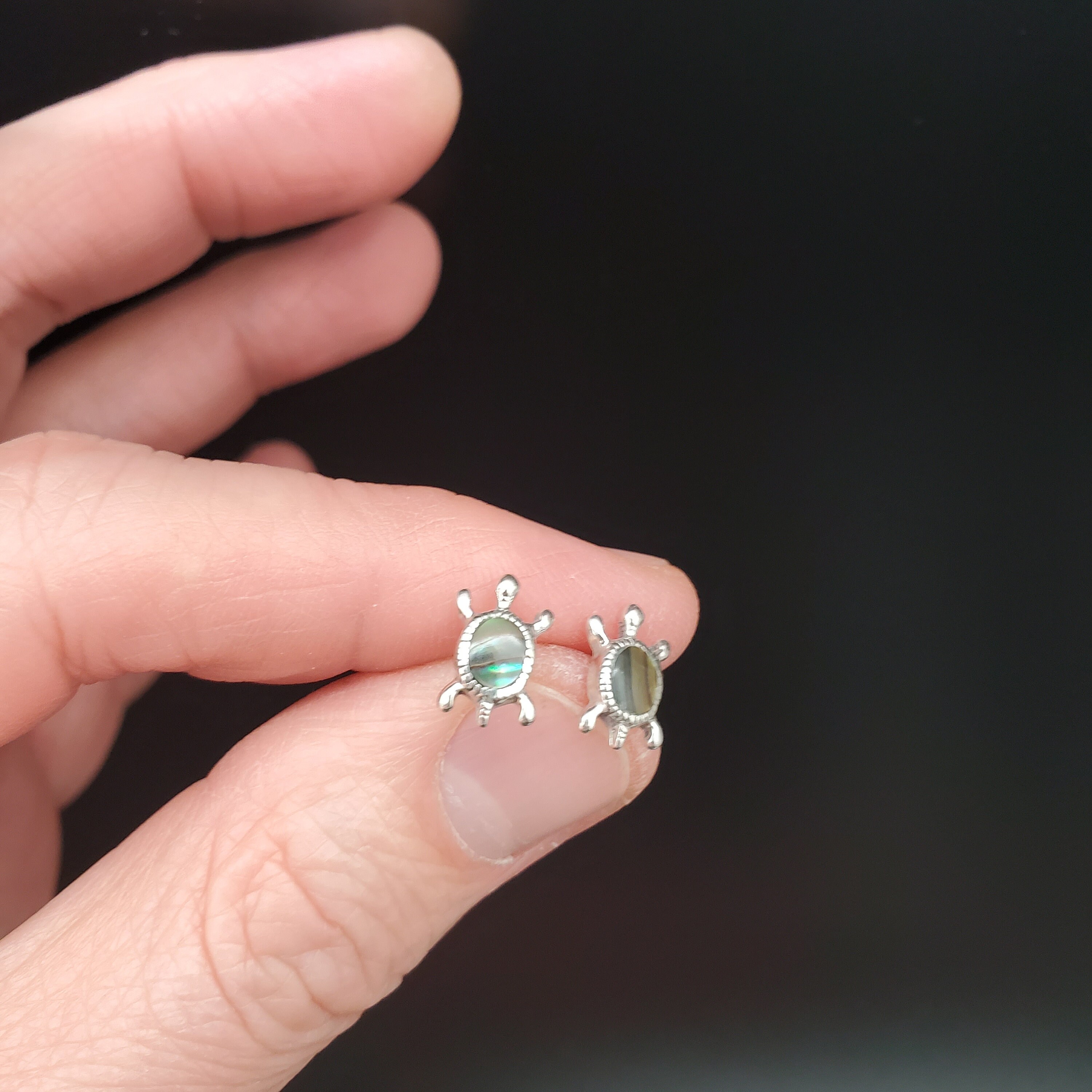 Orecchini a forma di tartaruga, argento 925 - regalo per lei