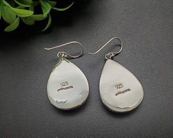 QQ-187 | Big Wild Horse Turquoise Dangle Earrings | Sterling