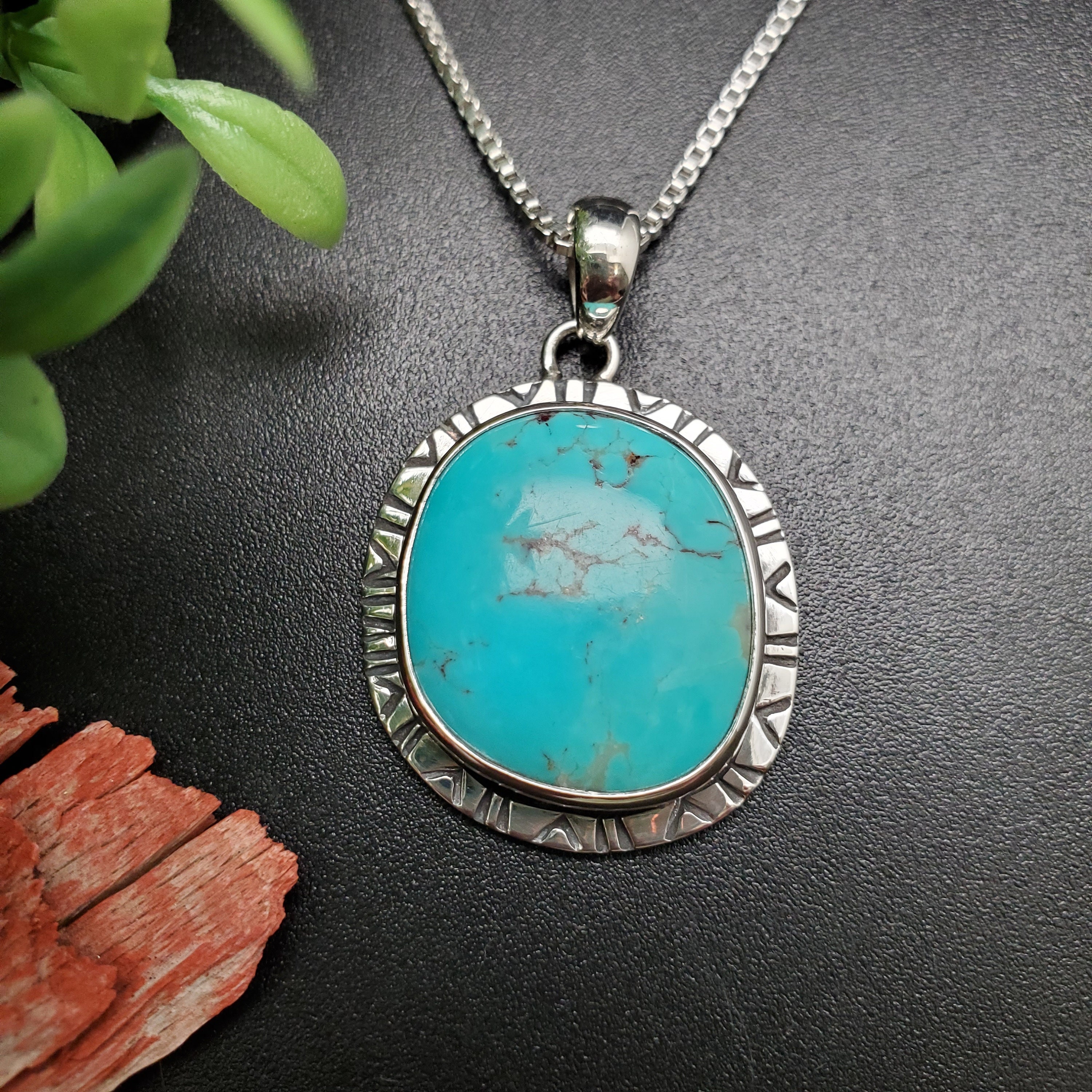 ATS#PD178 | Lovely Number 8 Turquoise Necklace Pendant