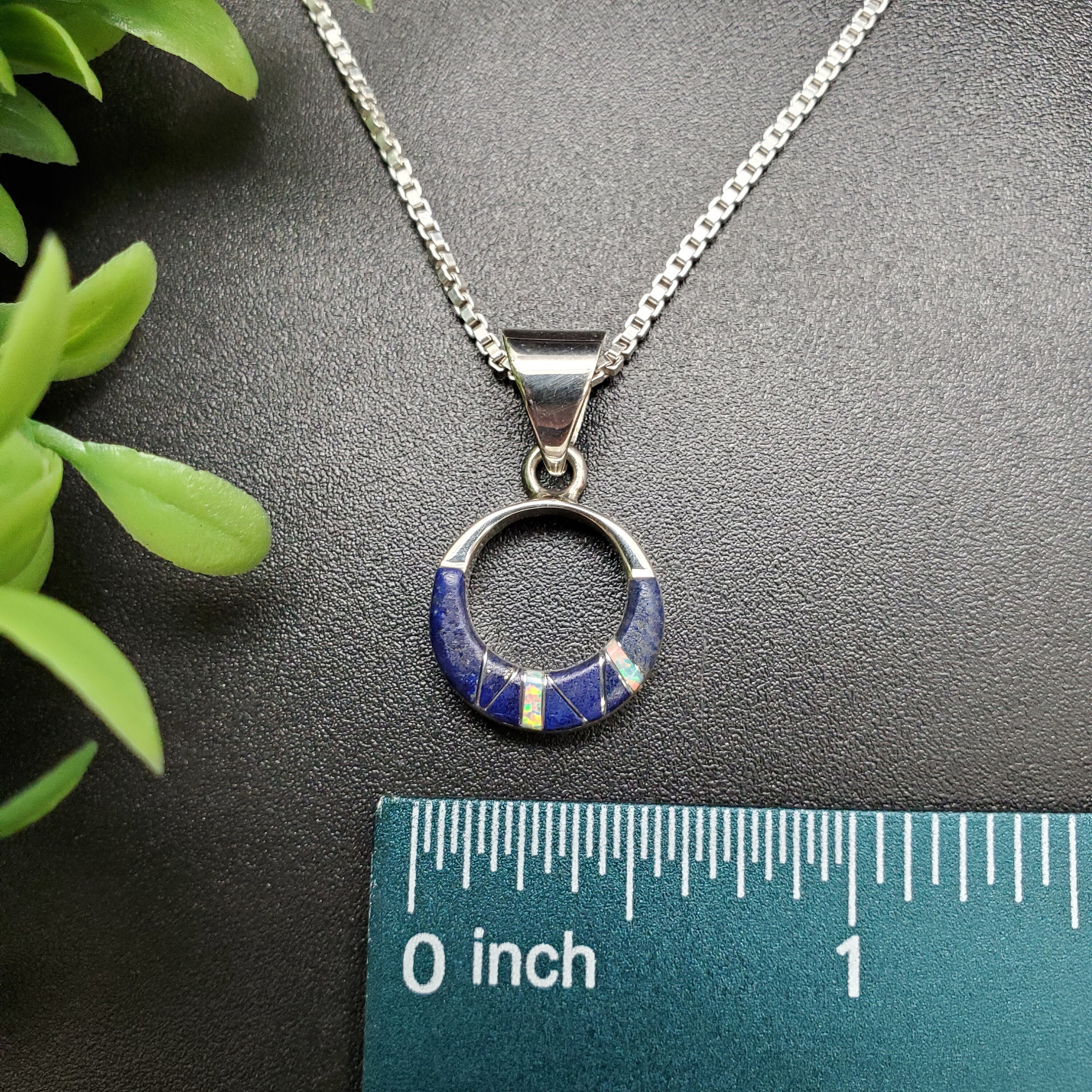 QQ-332 | 上品なオパール ラピスラズリ ペンダント ネックレス