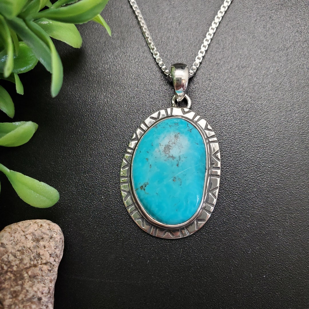 ATS#PD162 | Lovely Number 8 Turquoise Necklace Pendant