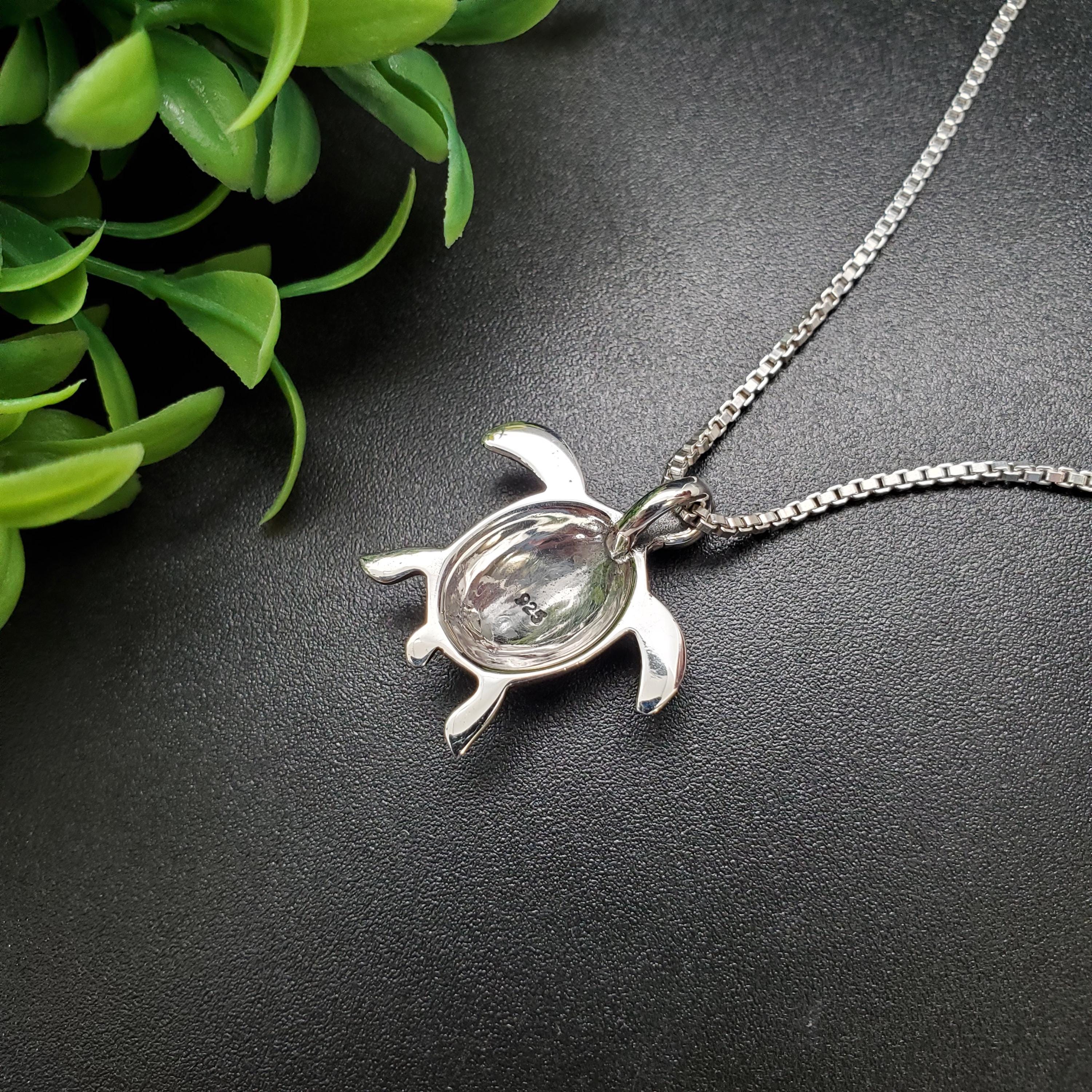 Sea Turtle Inlay QQ-591 | Inlay Abalone Shell Sea Turtle Necklace Pendant Option With ...
