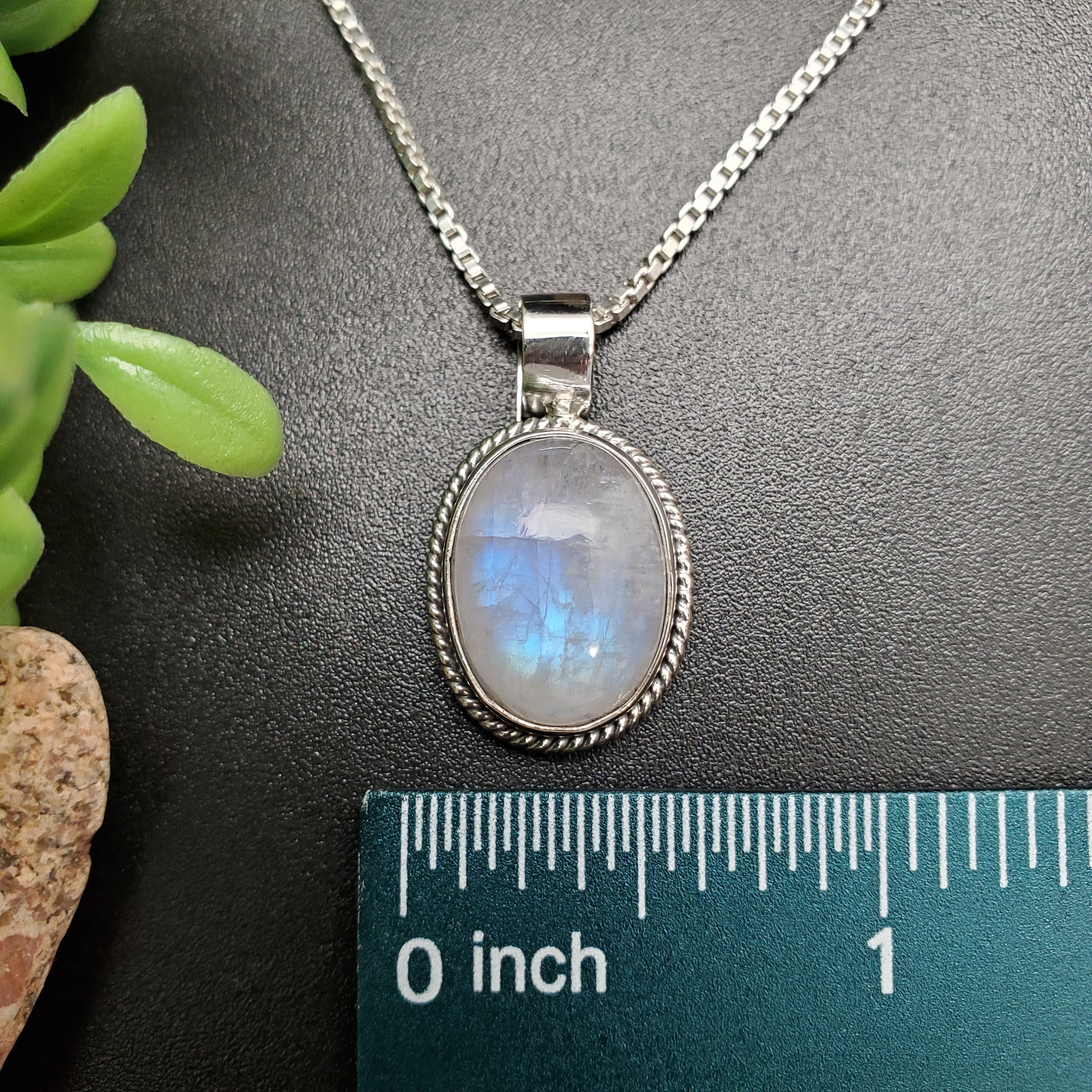 ATS#PD109 | Big Healing Rainbow Moonstone Necklace Pendant