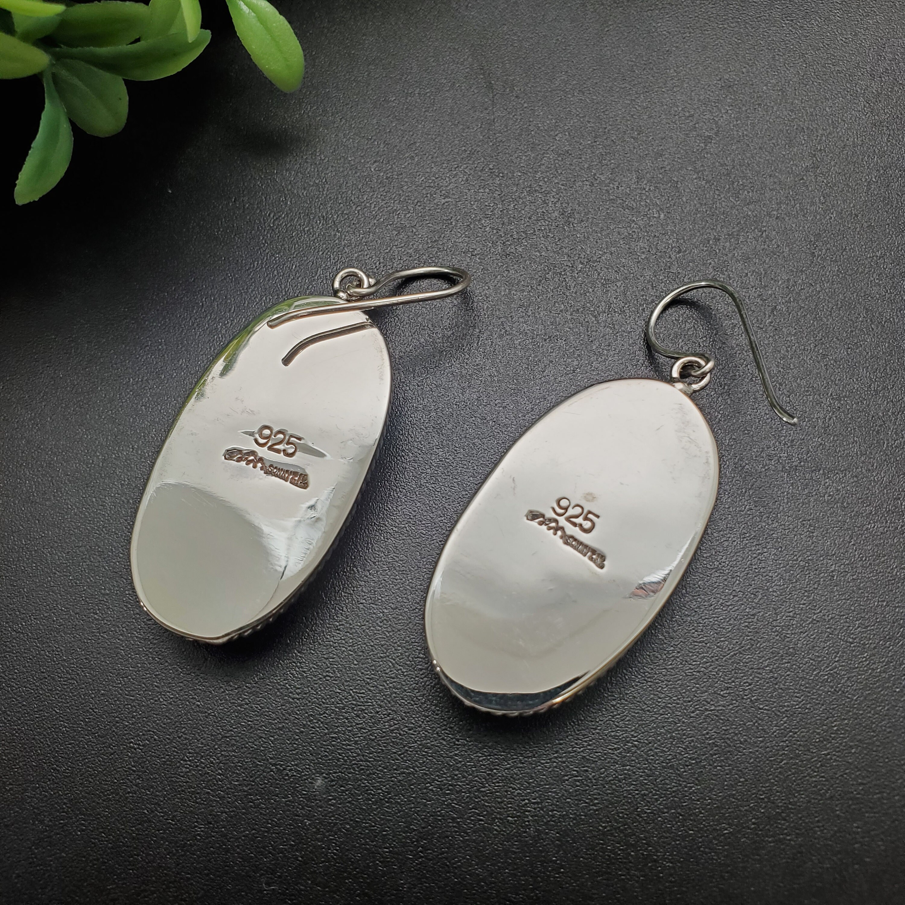 QQ-182 | Big Wild Horse Turquoise Dangle Earrings | Sterling