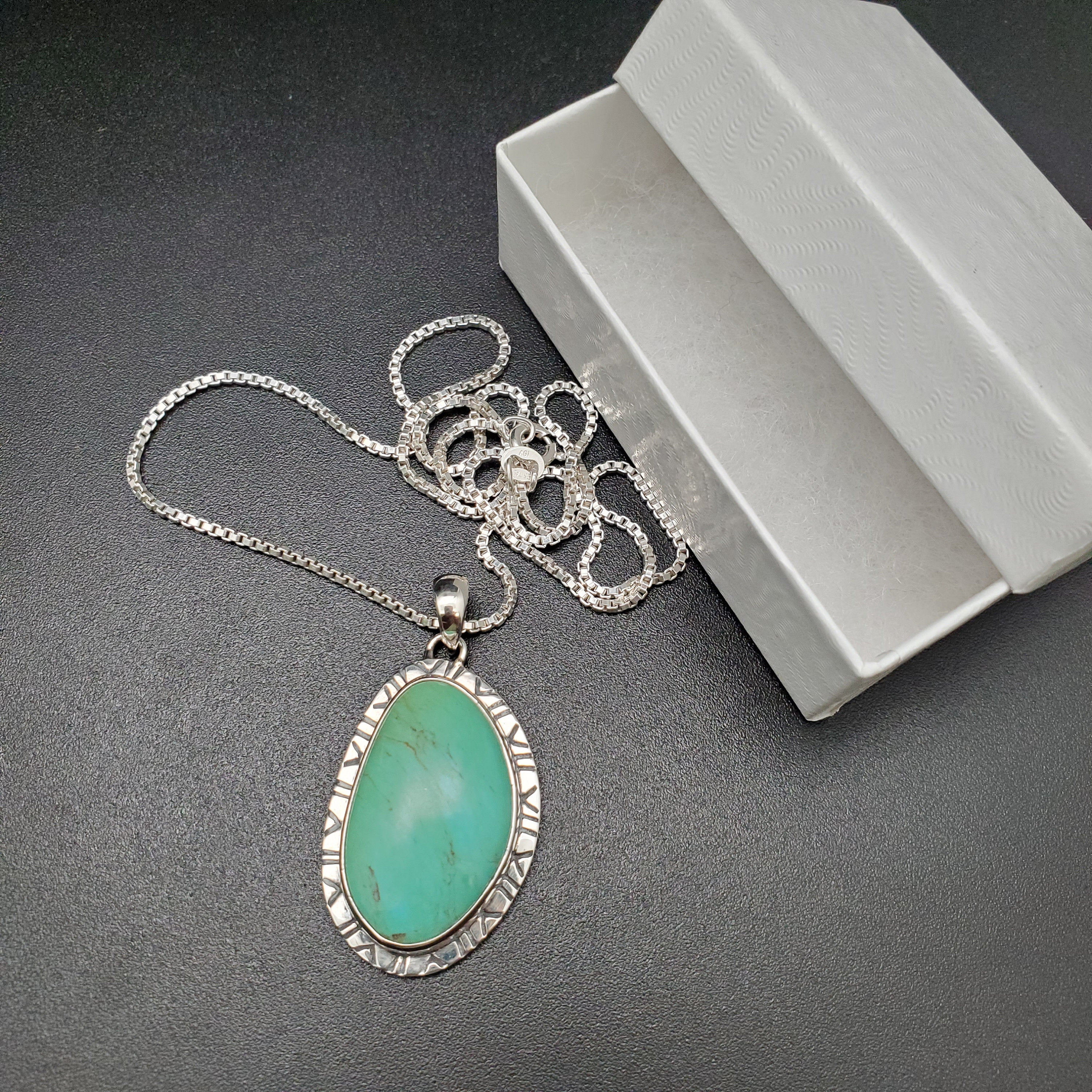 ATS#PD176 | Lovely Number 8 Turquoise Necklace Pendant