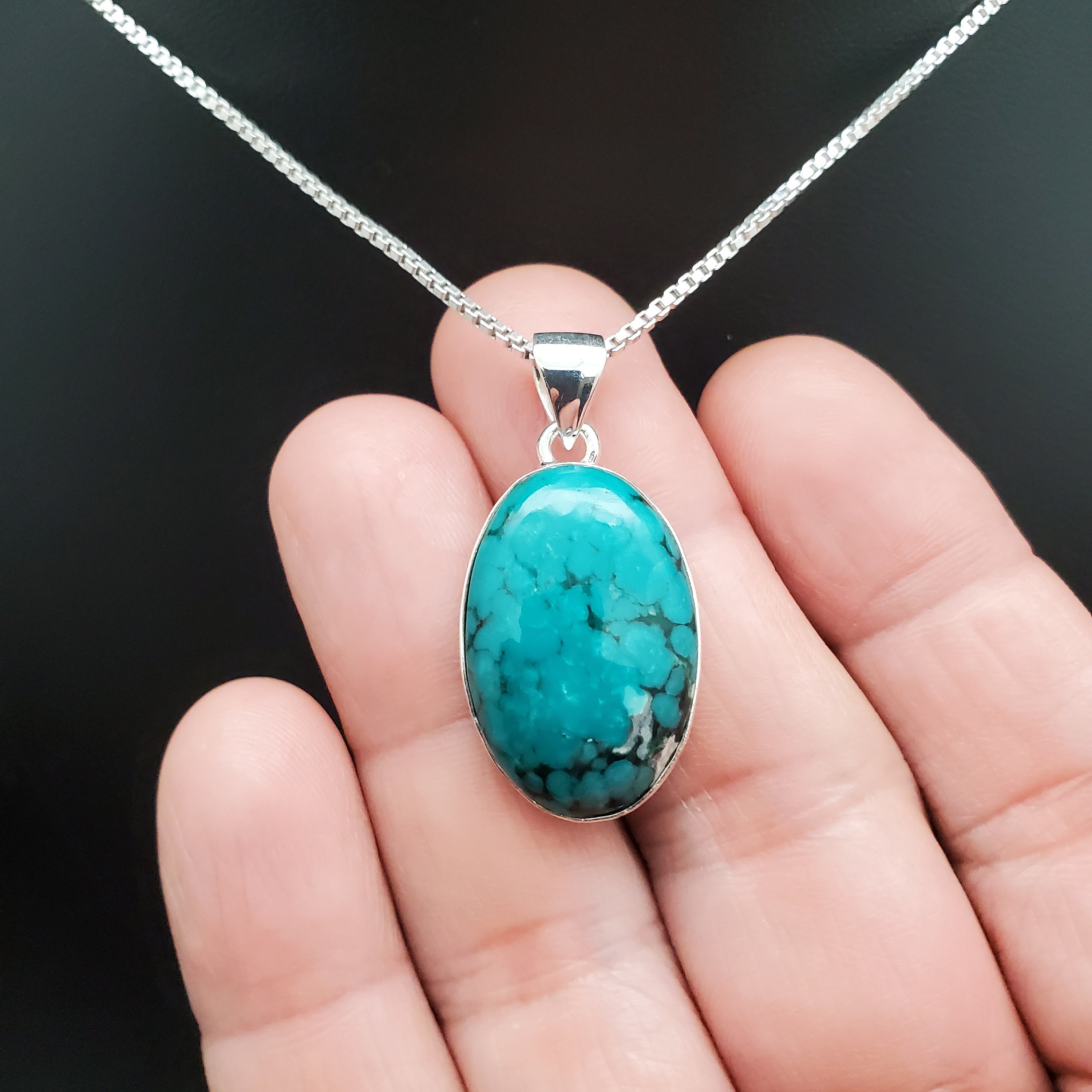 FFD #956 | Handmade Southwest Turquoise Necklace Pendant With