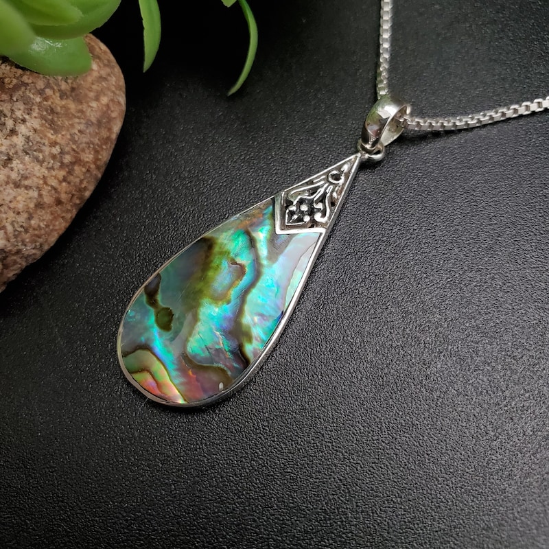 Ever Rose Gold Pendant Necklace in Abalone main image 0