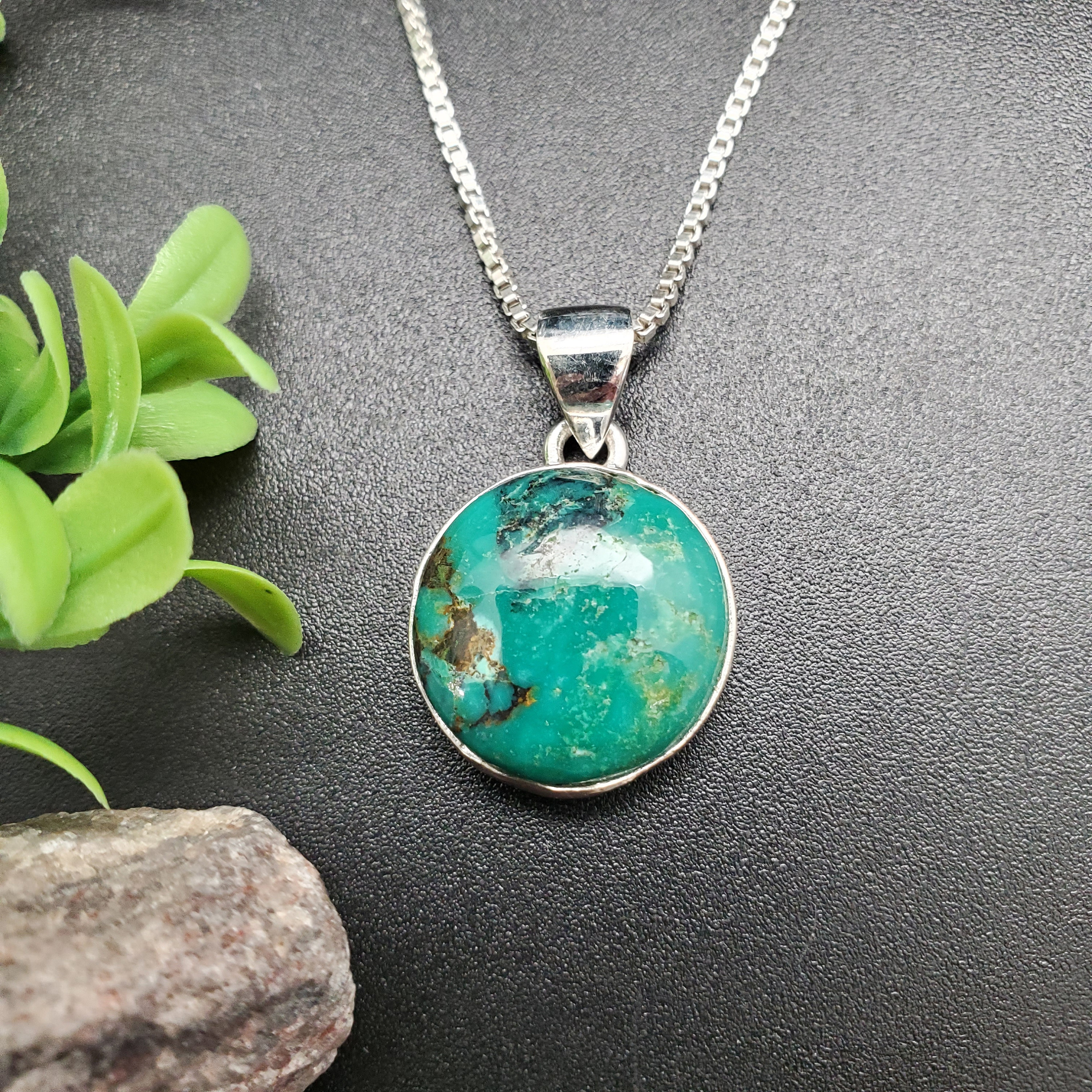 FFD #921 | Handmade Southwest Turquoise Necklace Pendant With