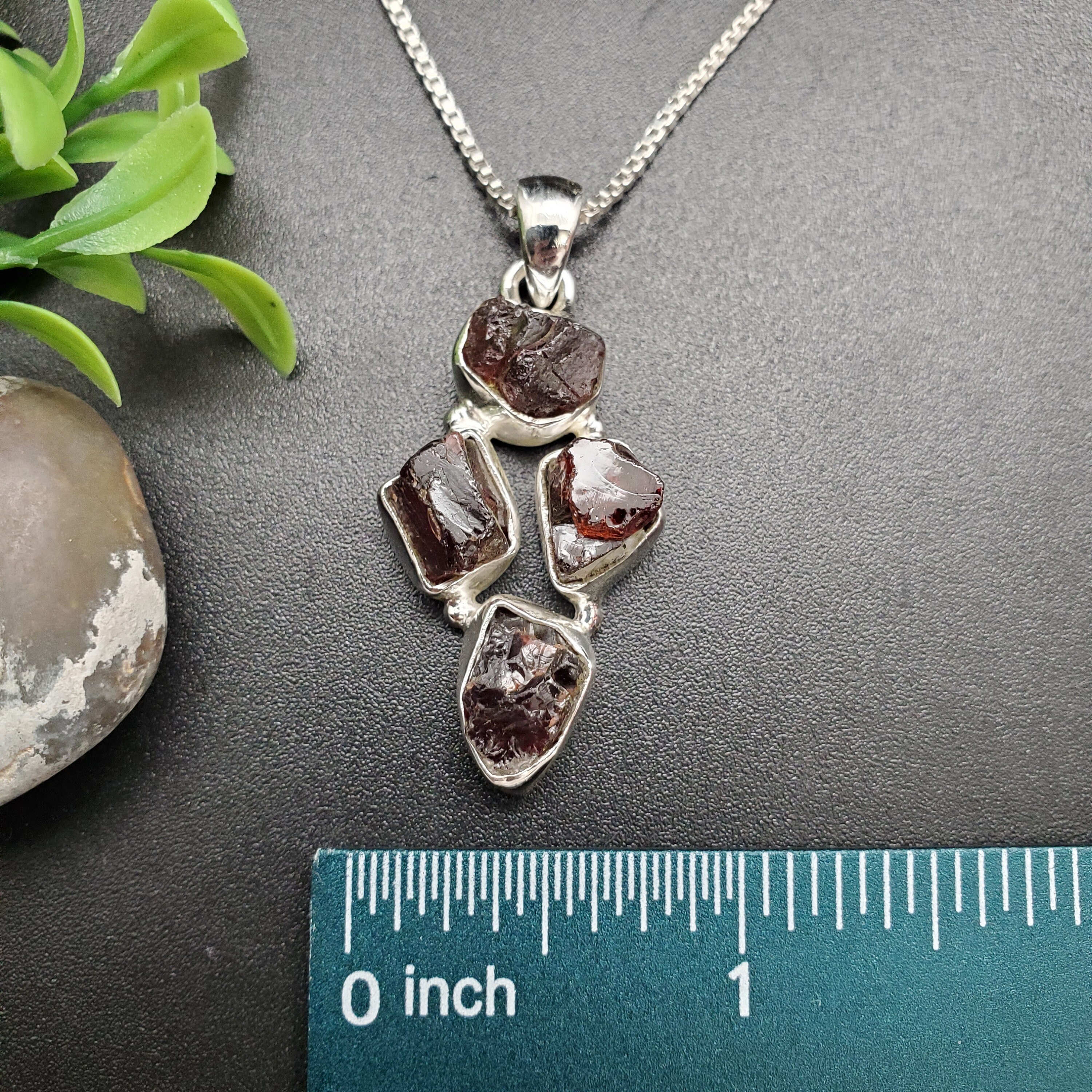 Ciondolo In Pietra Preziosa Di Anguria E Tormalina, Pendente