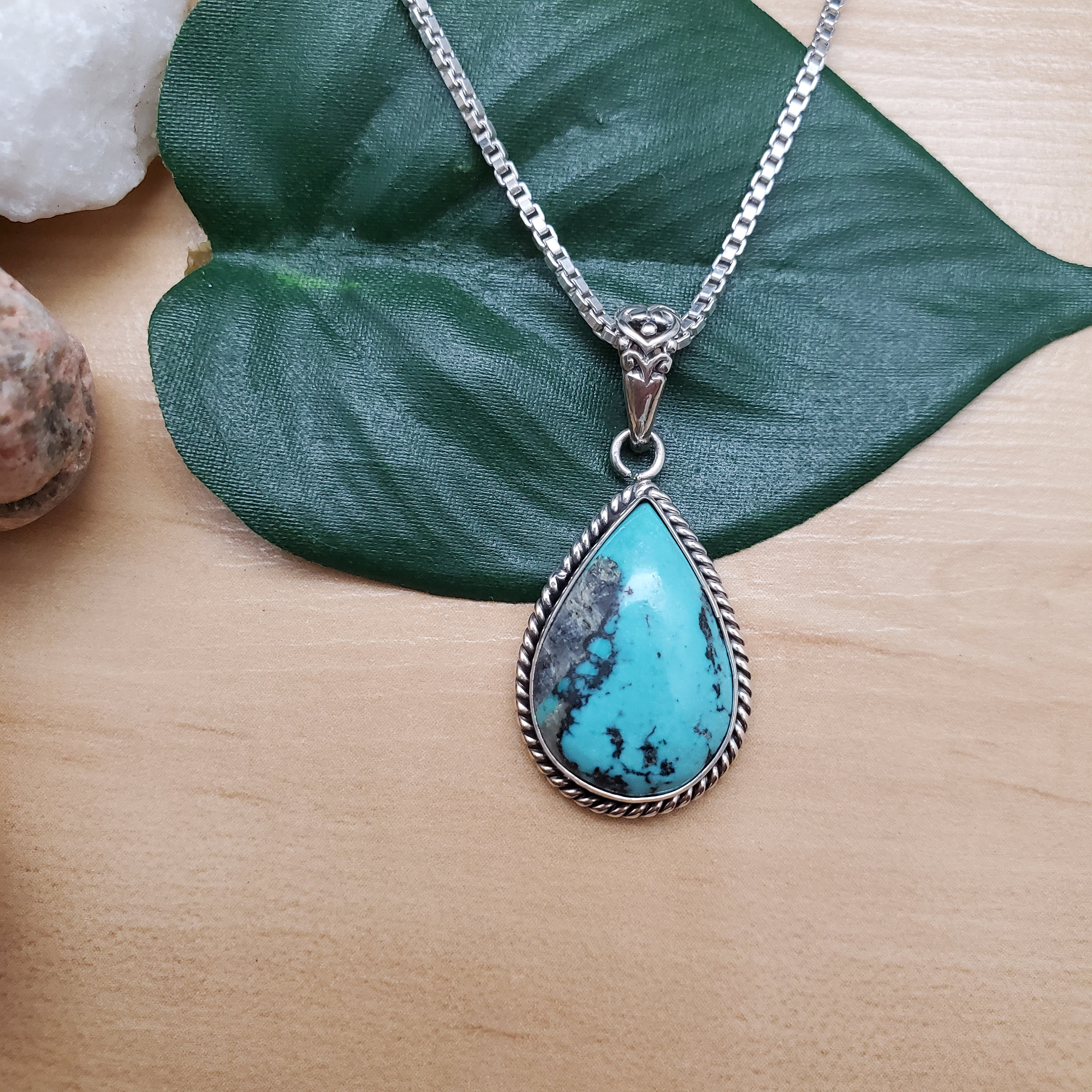 ATS#TQP006 | Handmade Southwest Turquoise Necklace Pendant With