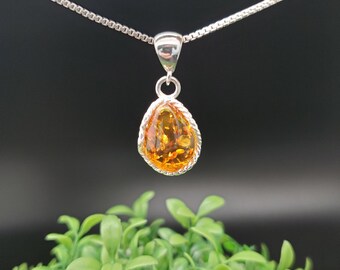 FFD #329 | 天然バルト海産琥珀ネックレスペンダント（シルバー