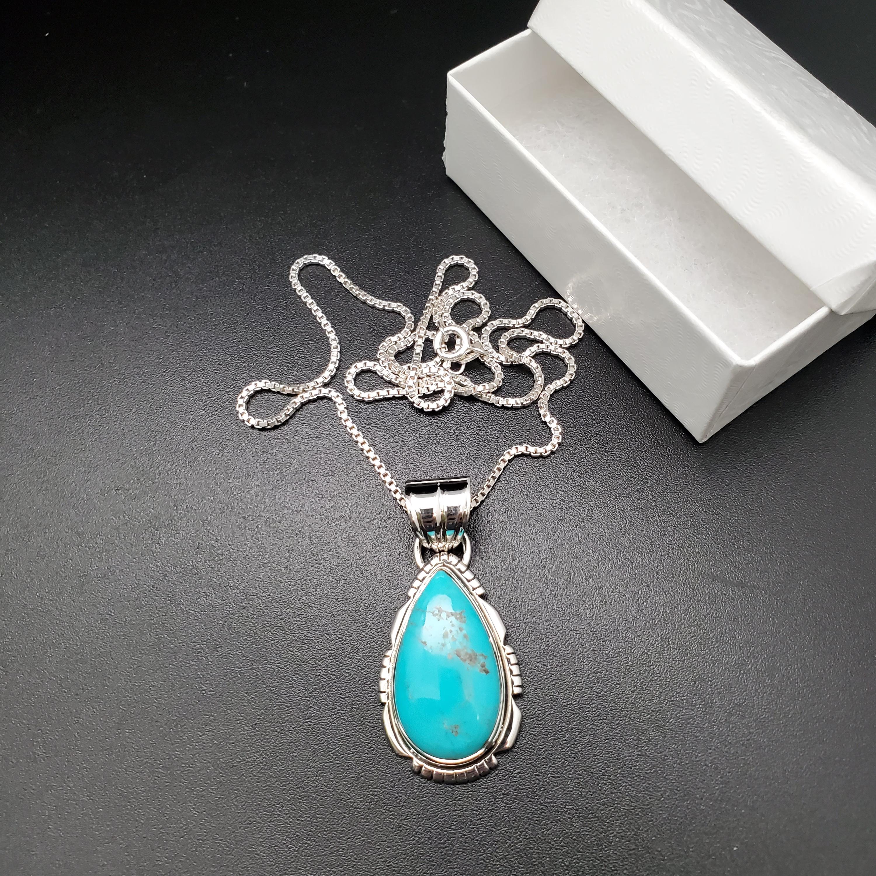 FFD #972 | Natural Kingman Turquoise Necklace Pendant With Option