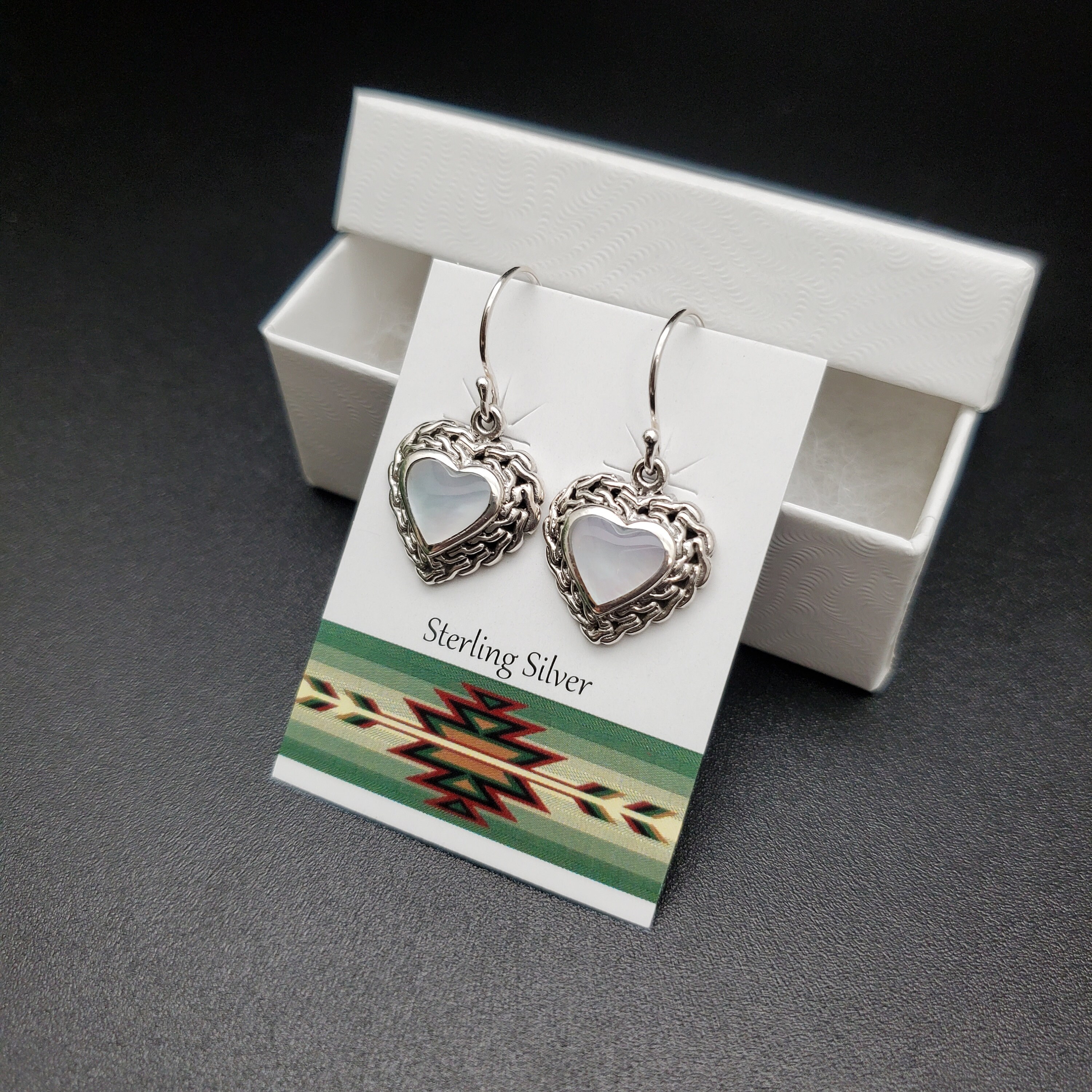 Ayu ♪ ATS-AYU232 | White Mother of Pearl Earrings | Sterling