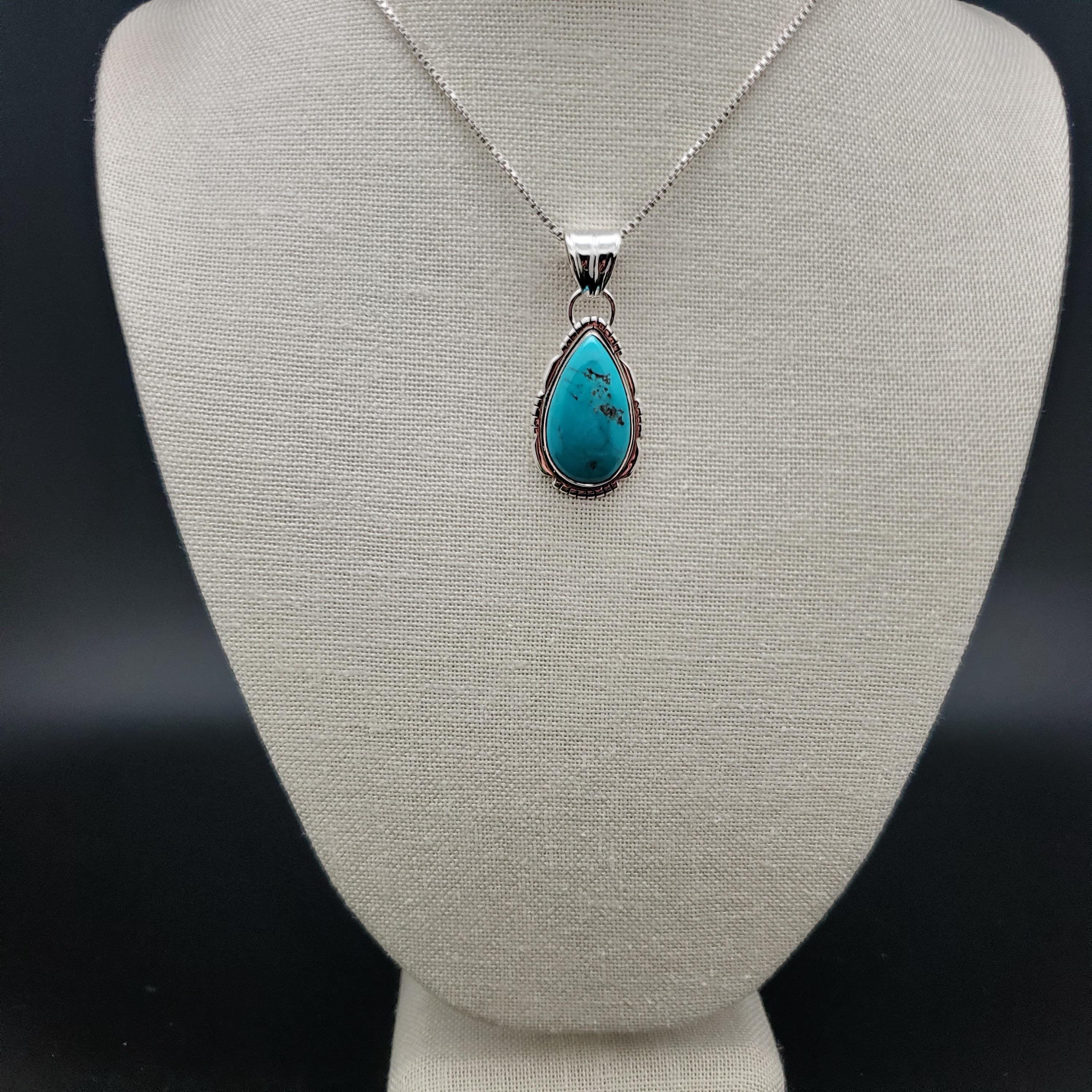 FFD #972 | Natural Kingman Turquoise Necklace Pendant With Option