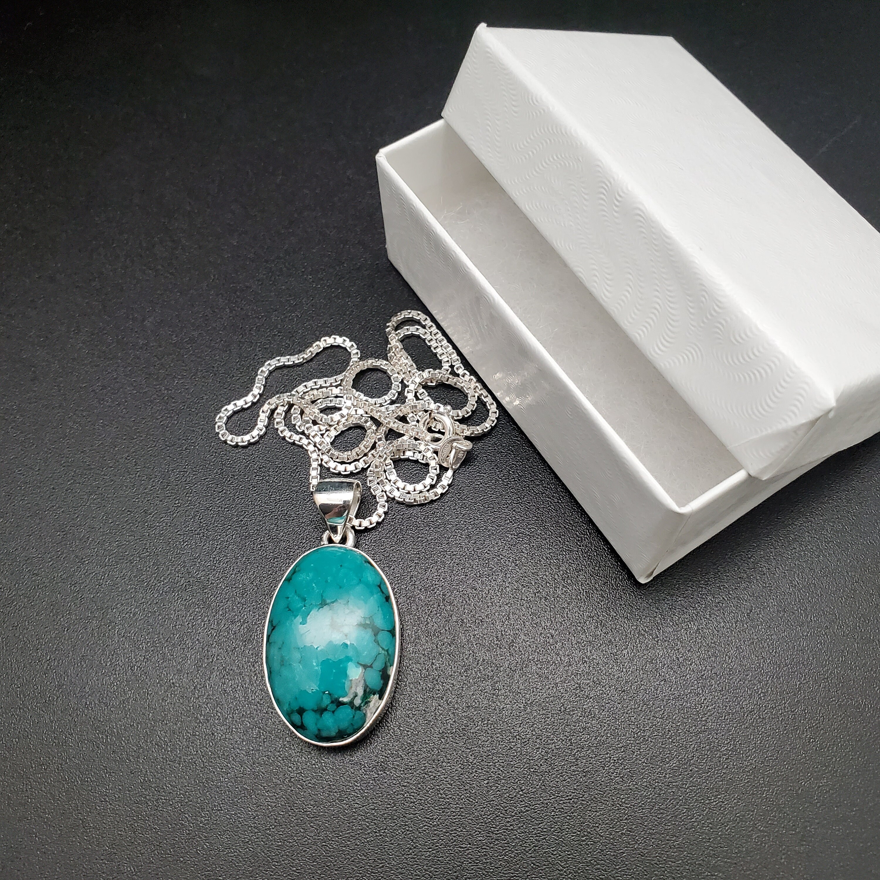 FFD #956 | Handmade Southwest Turquoise Necklace Pendant With