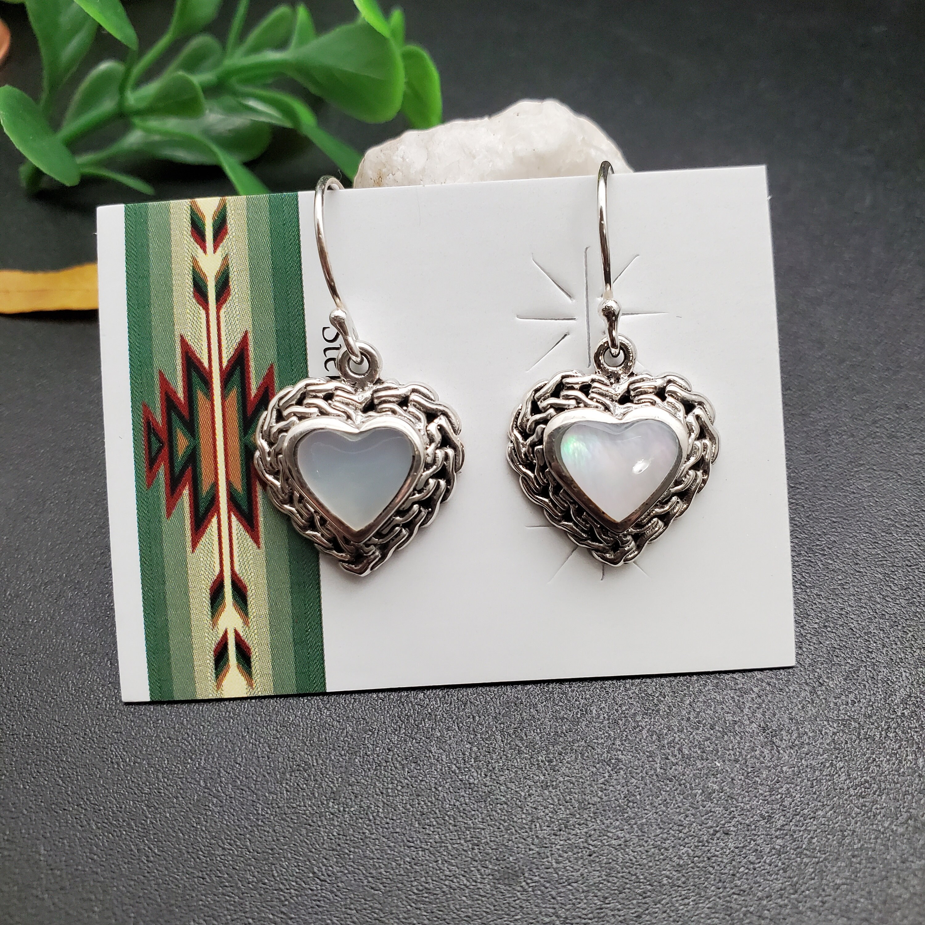 Ayu♡ ATS-AYU001 | Dainty Heart White Mother of Pearl Dangle