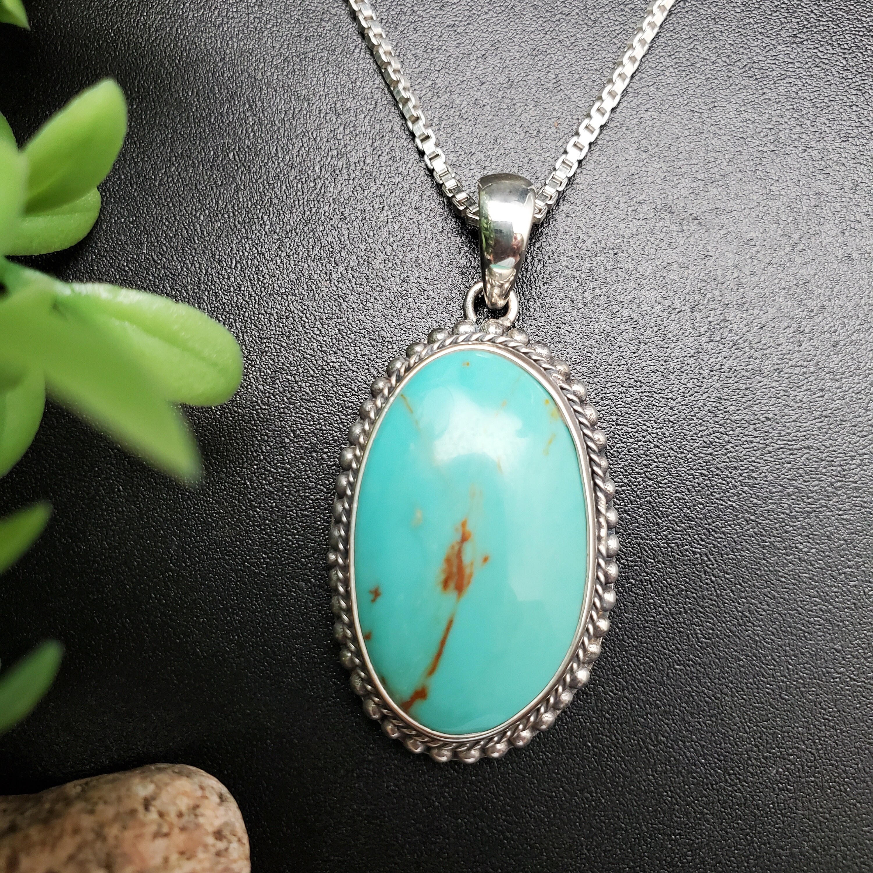 ATS#PD159 | Lovely Number 8 Turquoise Necklace Pendant