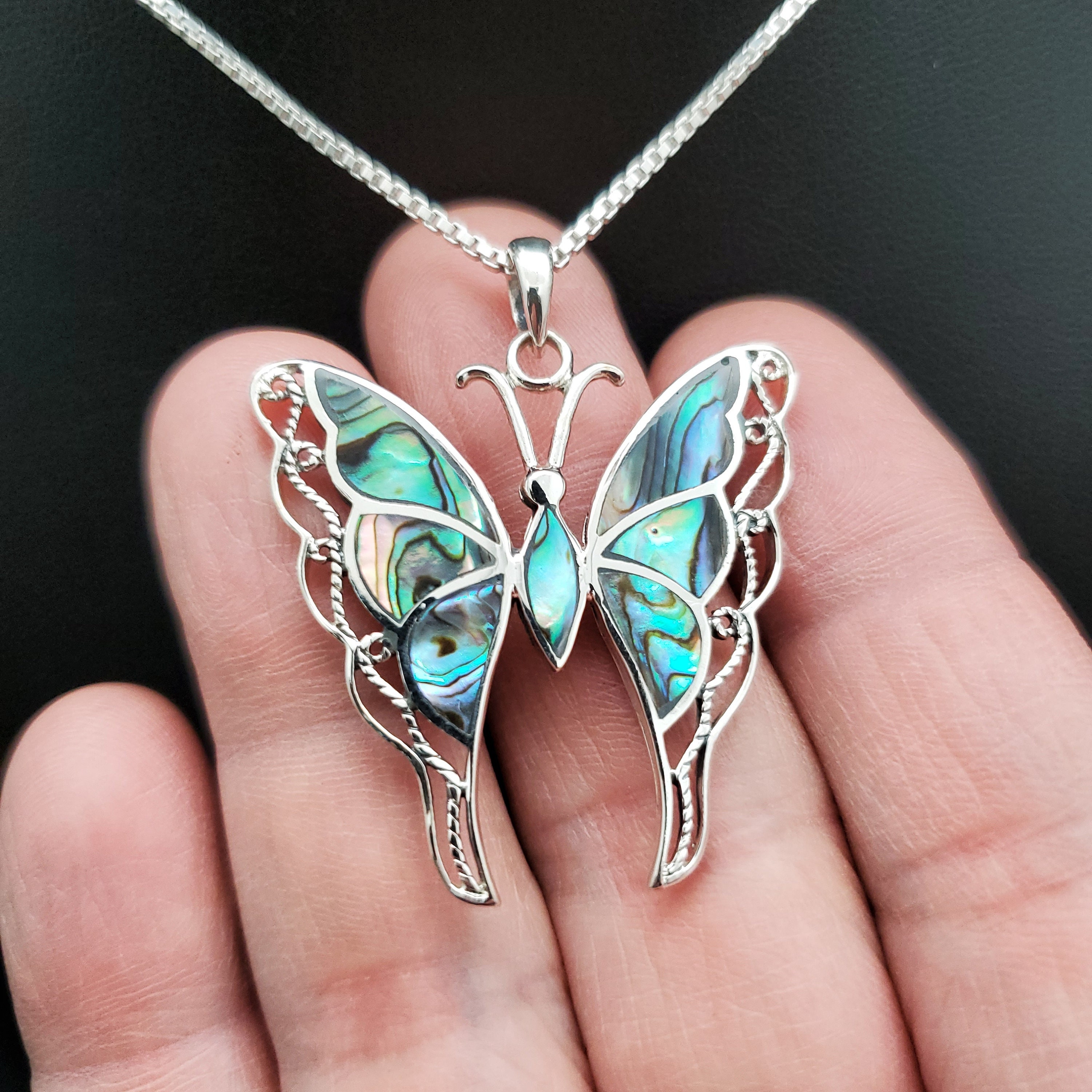FFD #789 | Abalone Shell Butterfly Necklace Pendant