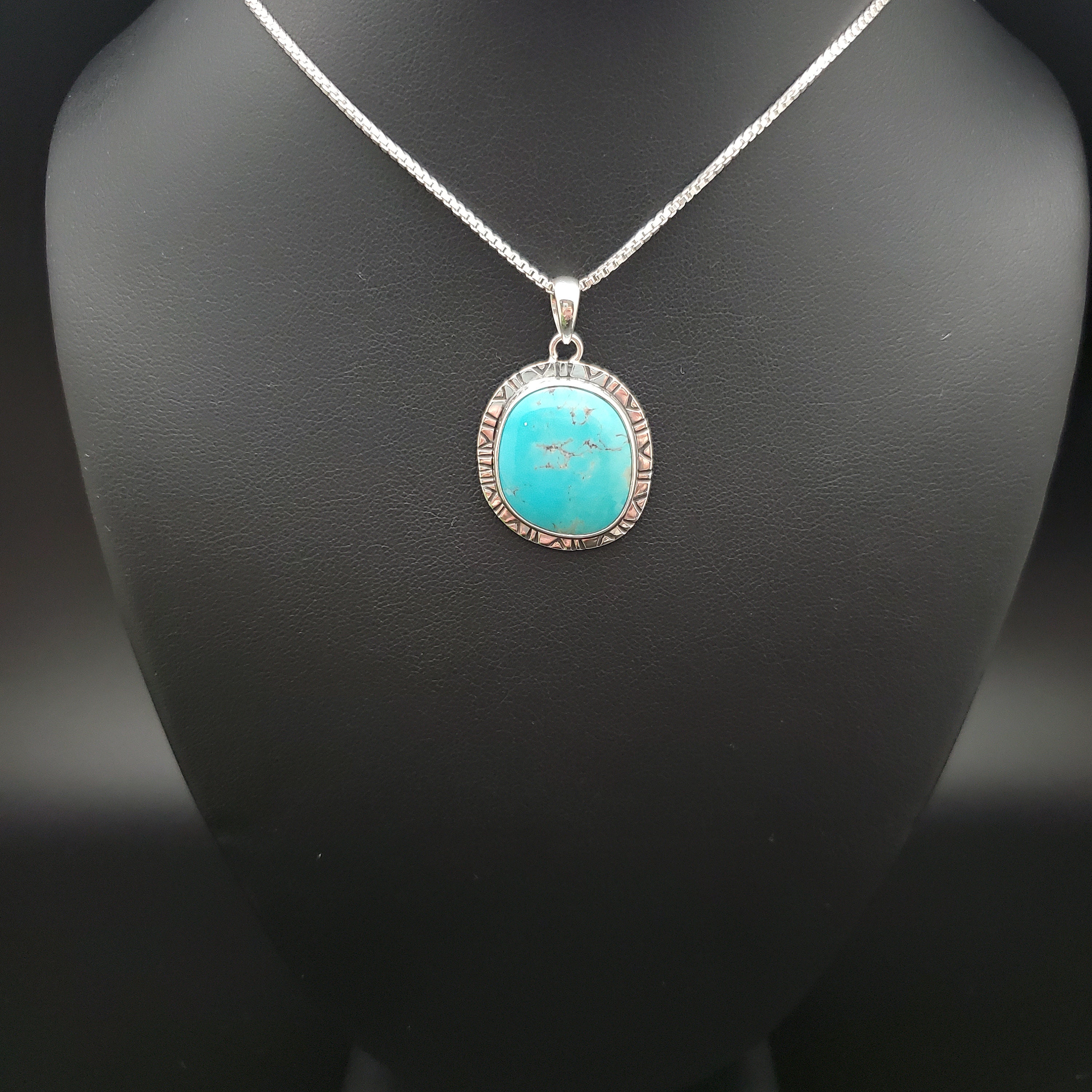 ATS#PD178 | Lovely Number 8 Turquoise Necklace Pendant