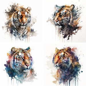 Tiger Clipart | 8 High Quality PNG | Digital Download | Commercial Use | 300 DPI