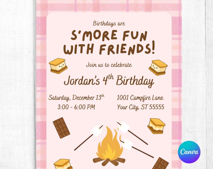 Editable S'mores Gift Tag Template -