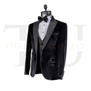 Purple Velvet Blazer - Velvet Tuxedo + Matching Bowtie