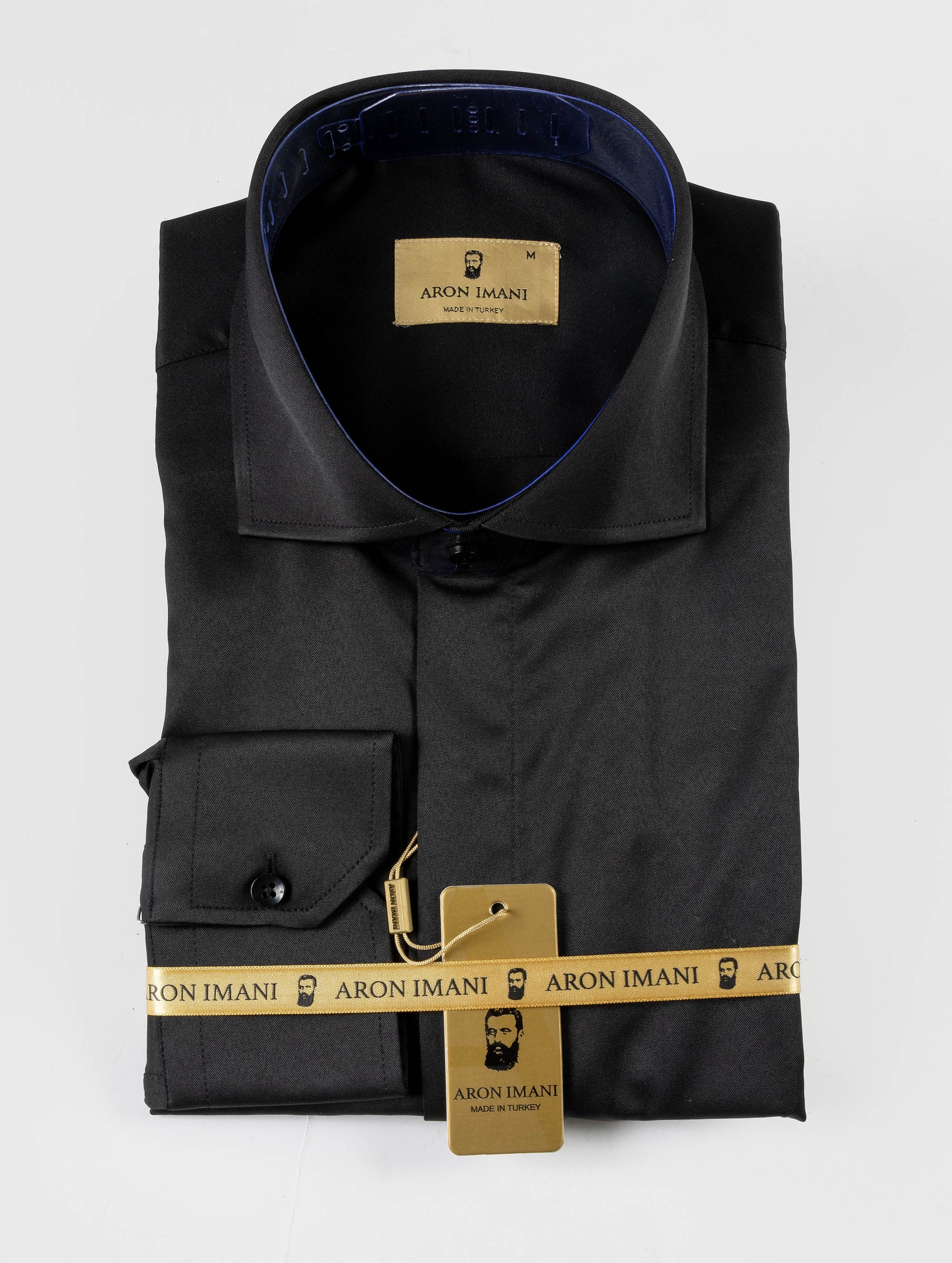 Egyptian Cotton Tuxedo Shirt Hidden Placket front and French Cuffs main image 1