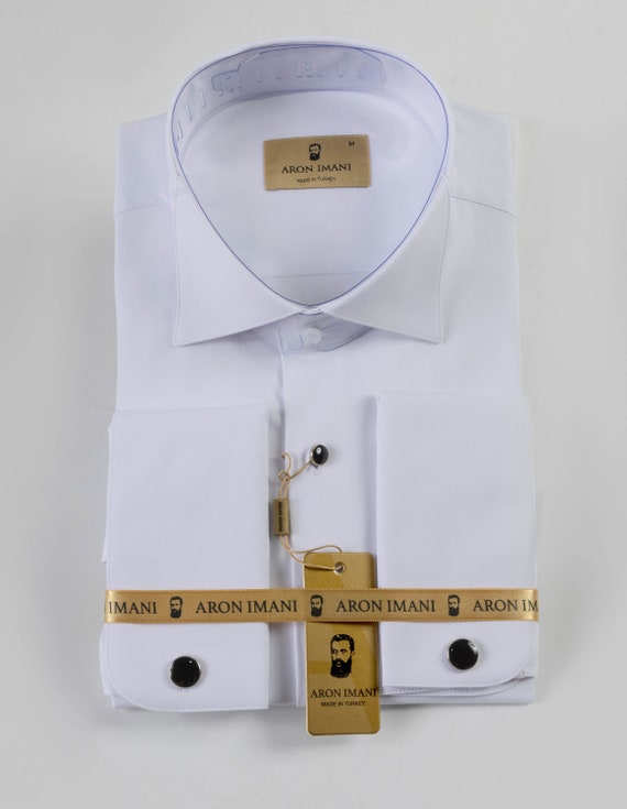 Men's Tuxedo Shirt-Model 2 White, Black Or Off White - Made in Turkey Tuxedo Shirt