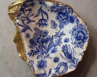 Blue Beauty Oyster Trinket Dish