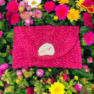 Straw Clutch Bag: Coastal Chic Oyster Shell Handbag