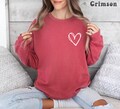 Comfort Colors\u00ae Valentines Heart Sweatshirt, Womens Valentine Crewneck, Gift For Girlfriend, Mom Valentine Sweater, Retro Love Pullover product logo