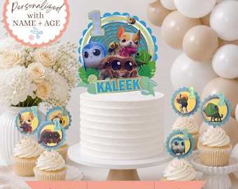 Custom Lucas the Spider Cake Topper – Personalized Name, Age – Spider Theme Birthday Decoration
