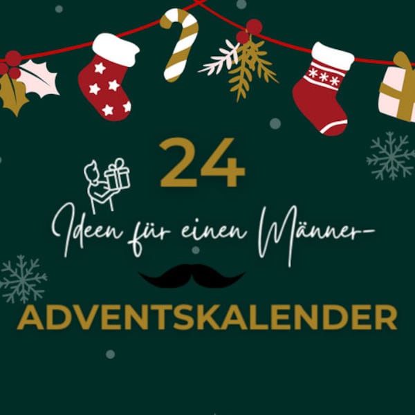 Adventskalender Füllung für Männer | 24 Ideen zur Befüllung eines Adventskalenders für Männer | Adventskalender DIY