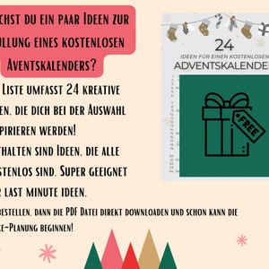 Adventskalender Füllung für kostenlose Geschenke 24 Ideen für Adventskalender-Befüllungen mit kostenlosen Geschenken Calendrier de l'Avent DIY image 2