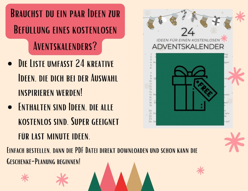 Adventskalender Füllung für kostenlose Geschenke 24 Ideen für Adventskalender-Befüllungen mit kostenlosen Geschenken Calendrier de l'Avent DIY image 2