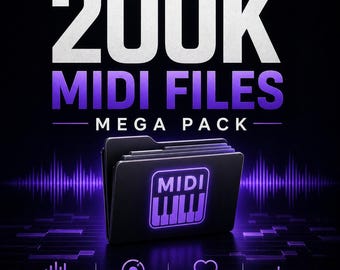 200K Midi Files Mega Pack für EDM, RNB, House & Techno